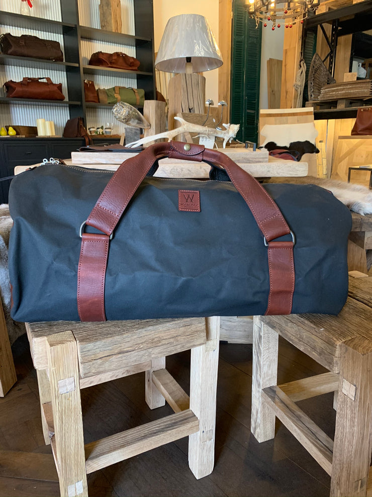 Leather & Canvas Duffle Bag