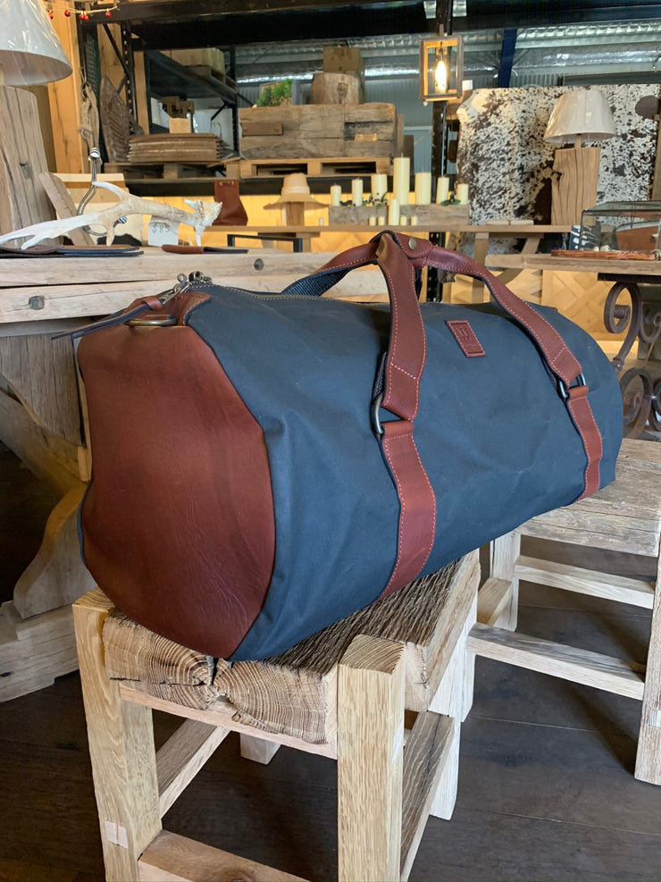 Leather & Canvas Duffle Bag